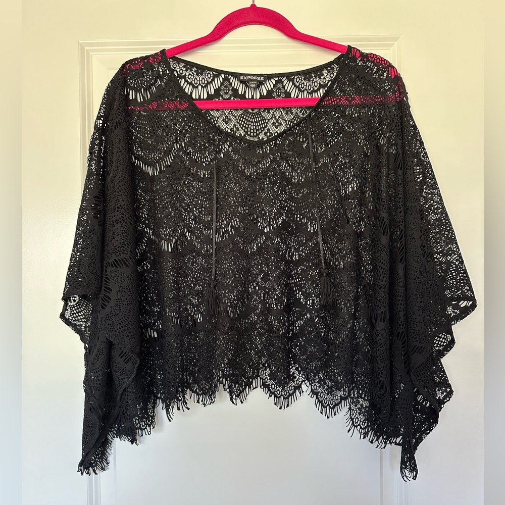 Express Black Lacey Top. Size XS/S
